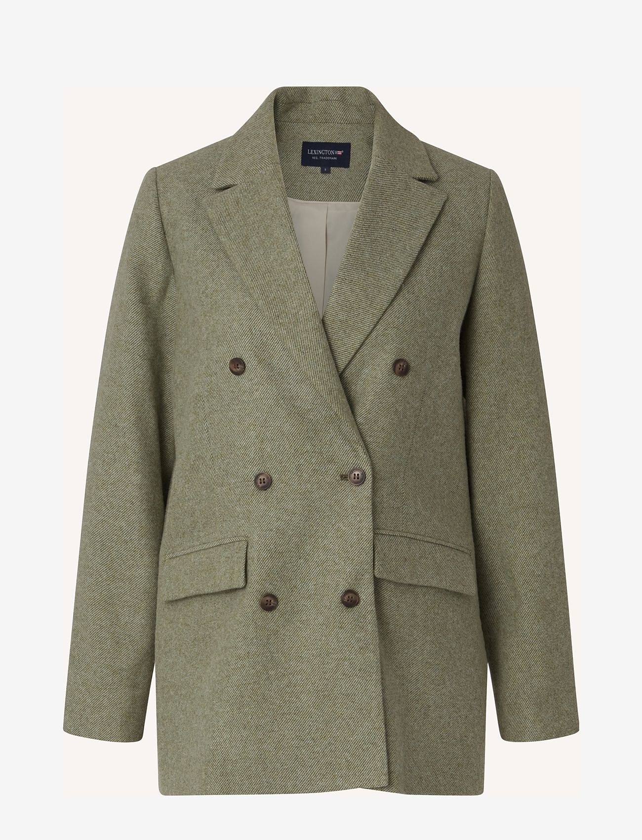 Lexington Clothing - Remi Double-Breasted Wool Blend Blazer - vakarėlių drabužiai išparduotuvių kainomis - light green - 0