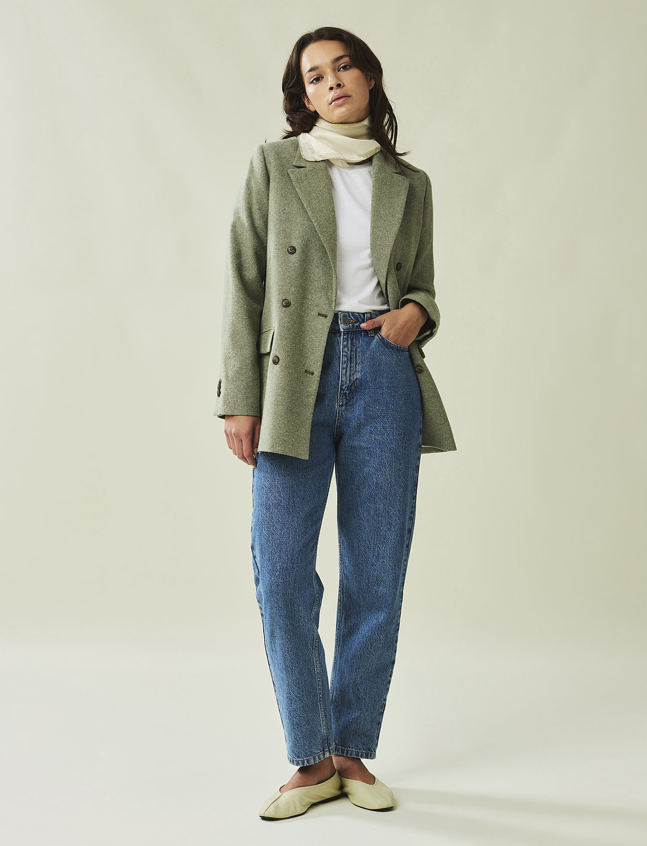 Lexington Clothing - Remi Double-Breasted Wool Blend Blazer - festklær til outlet-priser - light green - 1
