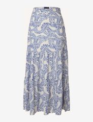 Melissa Dot Print Maxi Skirt - BLUE PRINT