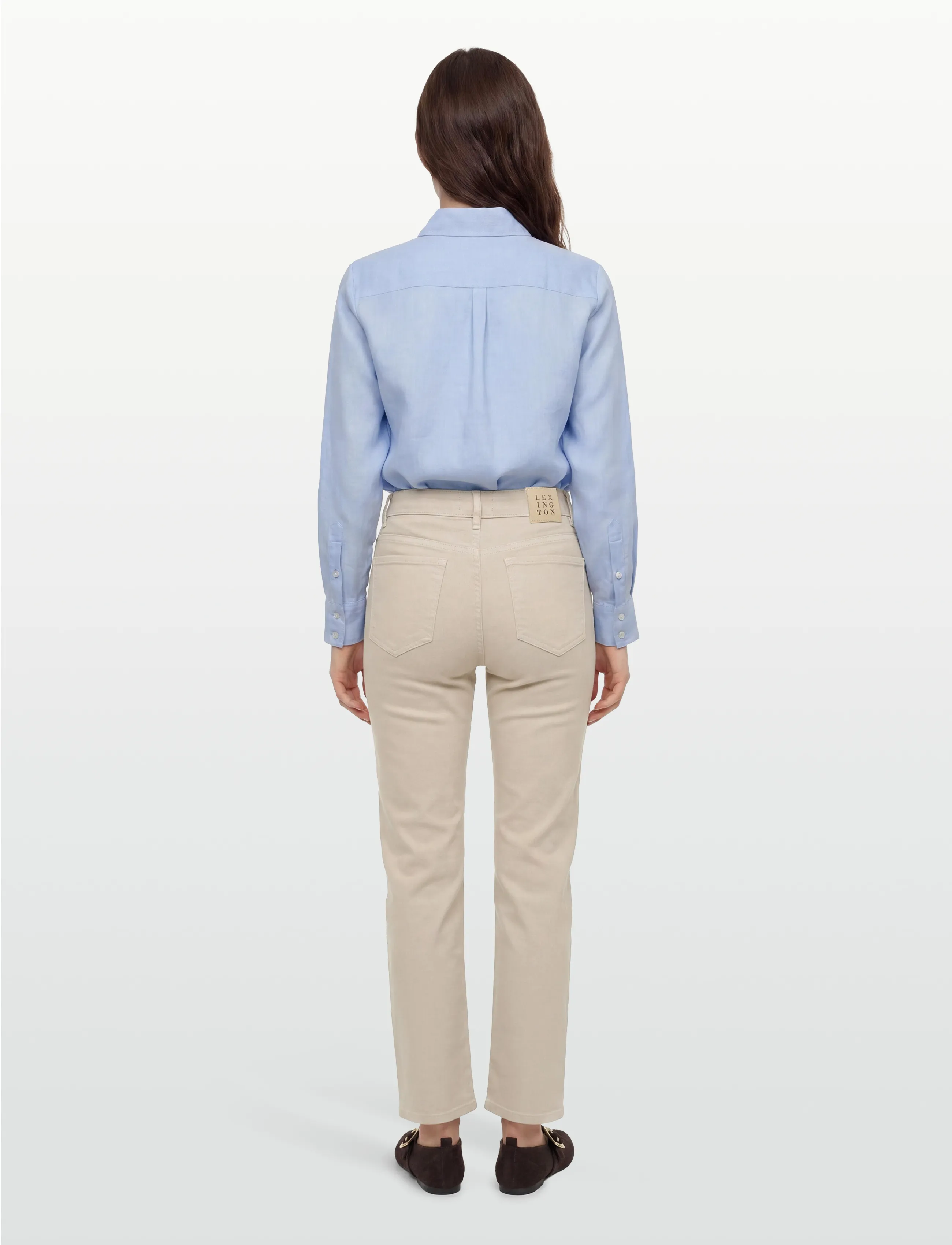 Lexington Clothing - Natalia High-Rise Straight-Leg Jeans - sirge säärega teksad - light beige - 4
