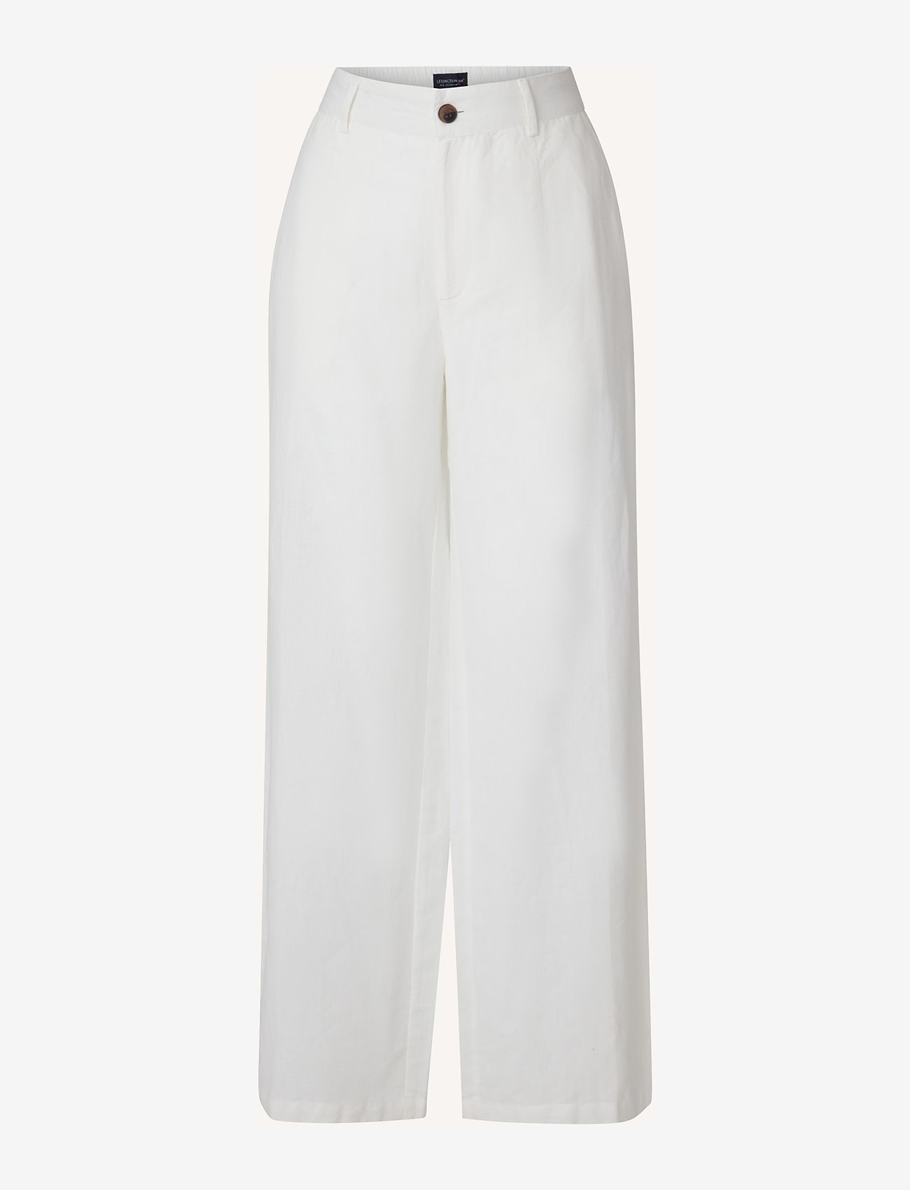 Lexington Clothing - Cleo Linen/Cotton Blend Pants - spodnie lniane - white - 0