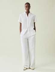 Lexington Clothing - Cleo Linen/Cotton Blend Pants - linnebyxor - white - 1
