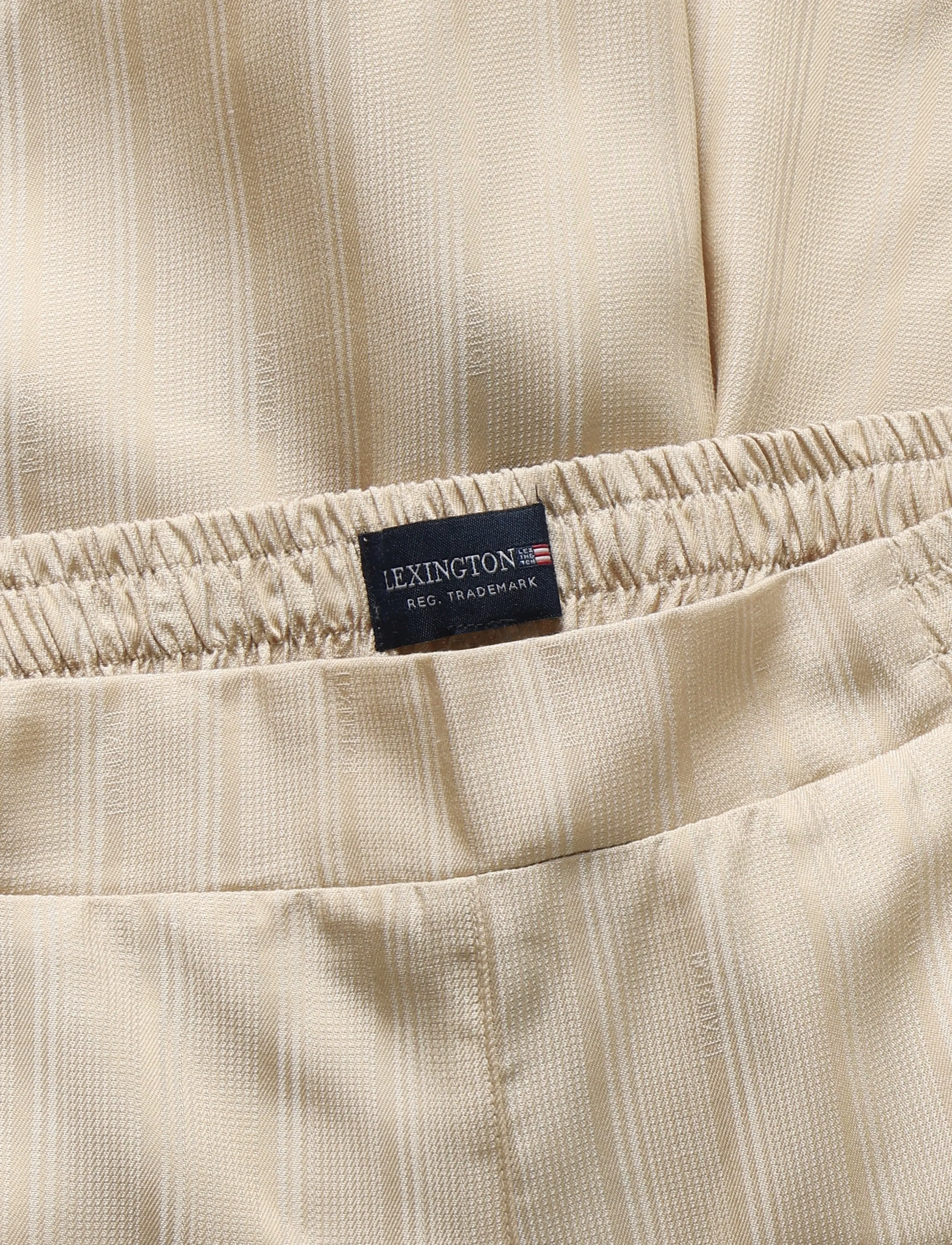 Lexington Clothing - Ruby Jacquard Stripe Lyocell Shorts - casual shorts - beige/white stripe - 2