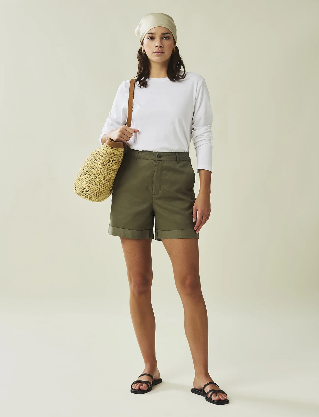 Lexington Clothing - Marissa Lyocell Blend Shorts - lühikesed vabaajapüksid - dark green - 1