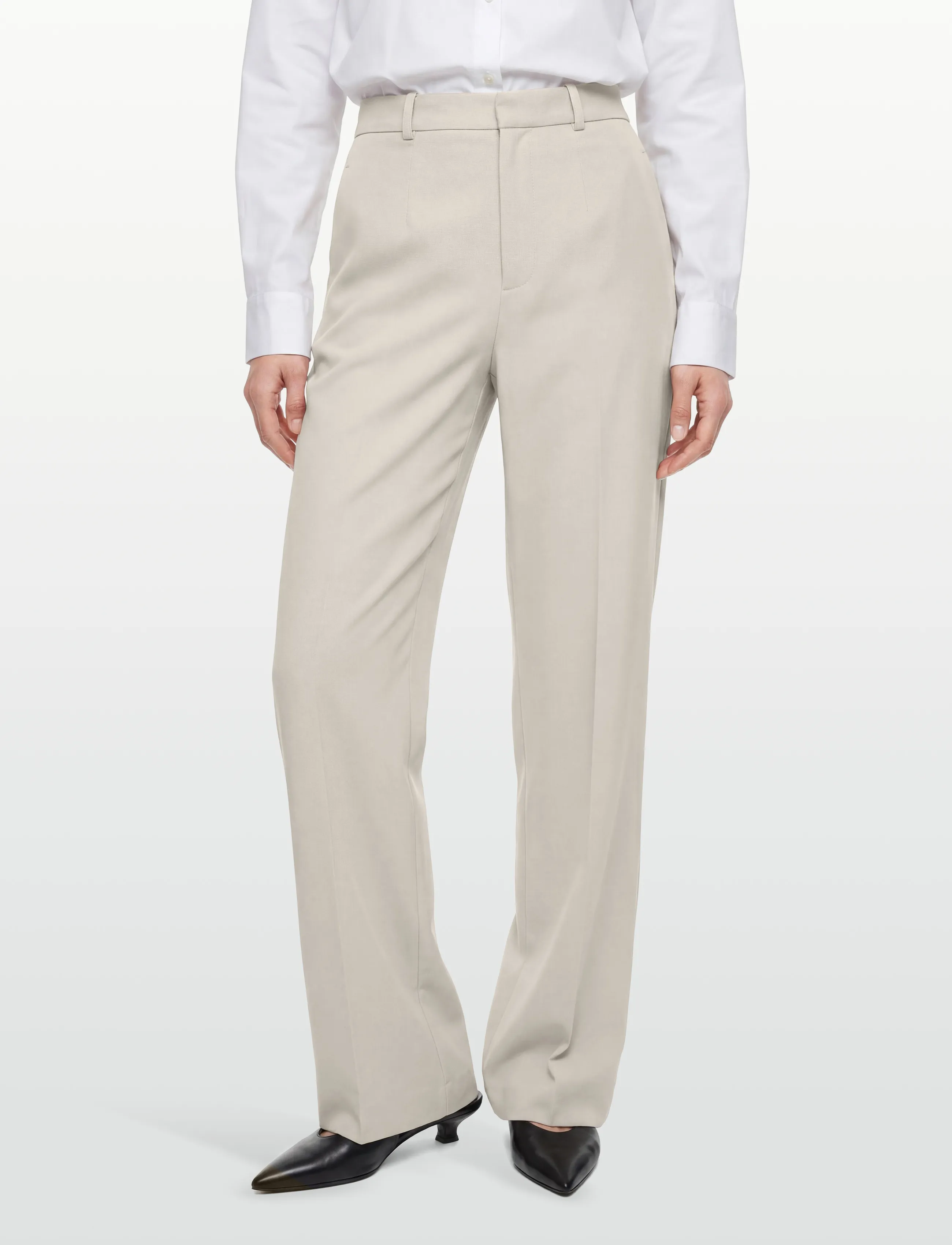 Lexington Clothing - Kennedy Lyocell Blend Wide-Leg Tailored Pants - festtøj til outletpriser - light gray - 3