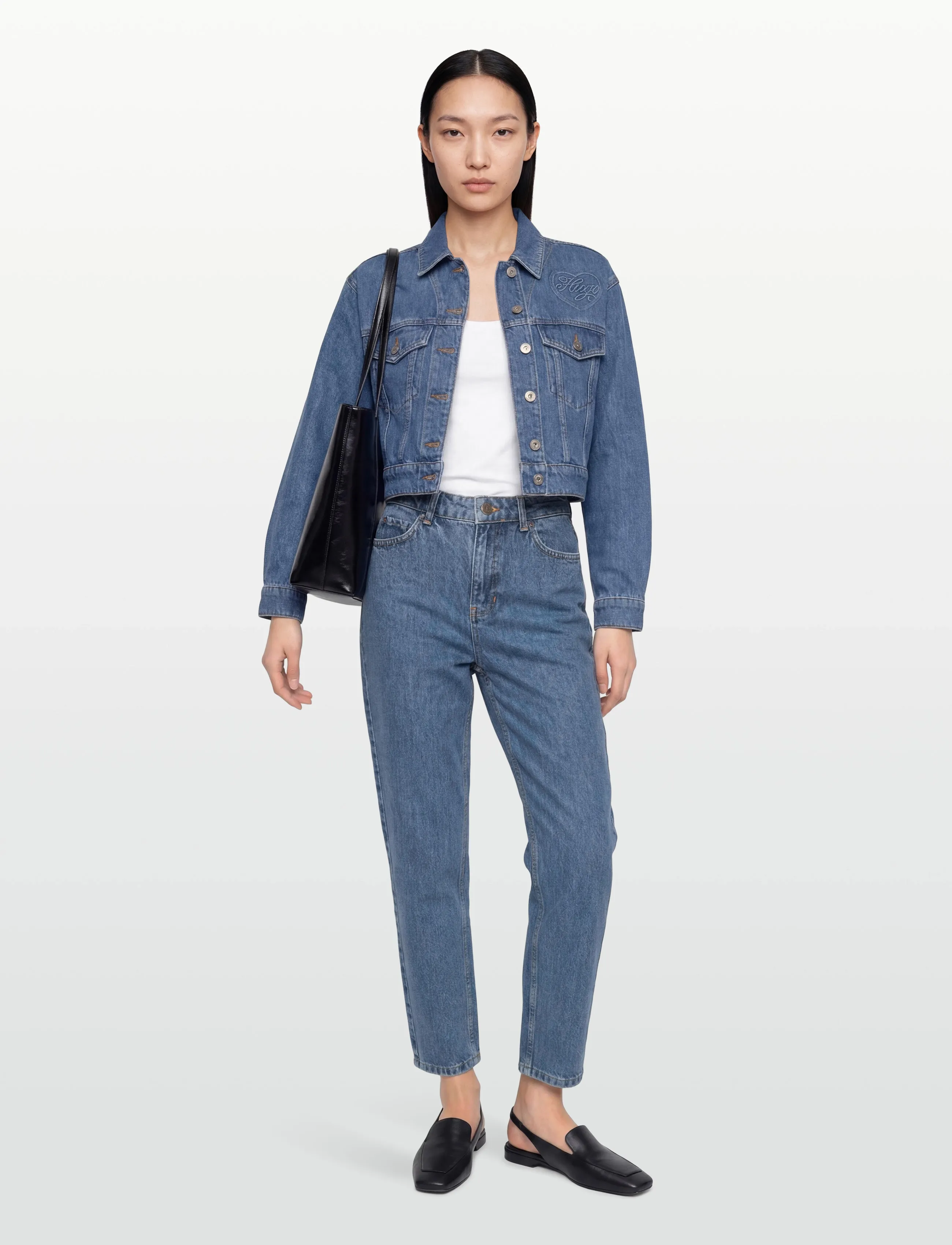 Lexington Clothing - Ashlynn High-Rise Tapered-Leg Jeans - tapered jeans - medium blue denim - 0