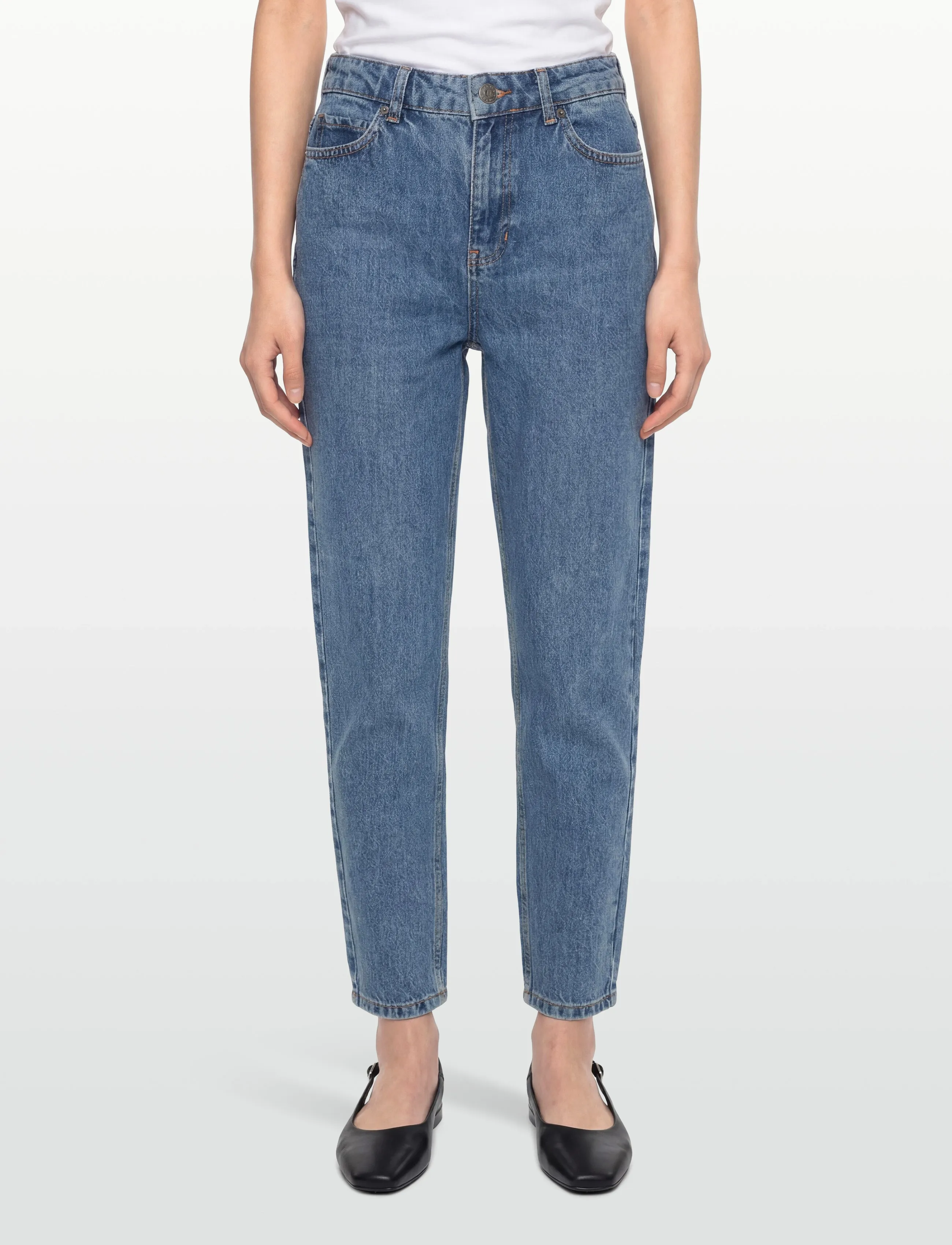 Lexington Clothing - Ashlynn High-Rise Tapered-Leg Jeans - tapered jeans - medium blue denim - 3