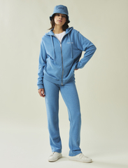 Lexington Clothing - Chloe Zip Hood - hoodies - blue melange - 1