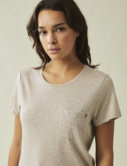 Lexington Clothing - Ashley Jersey Tee - t-shirts & tops - beige melange - 3