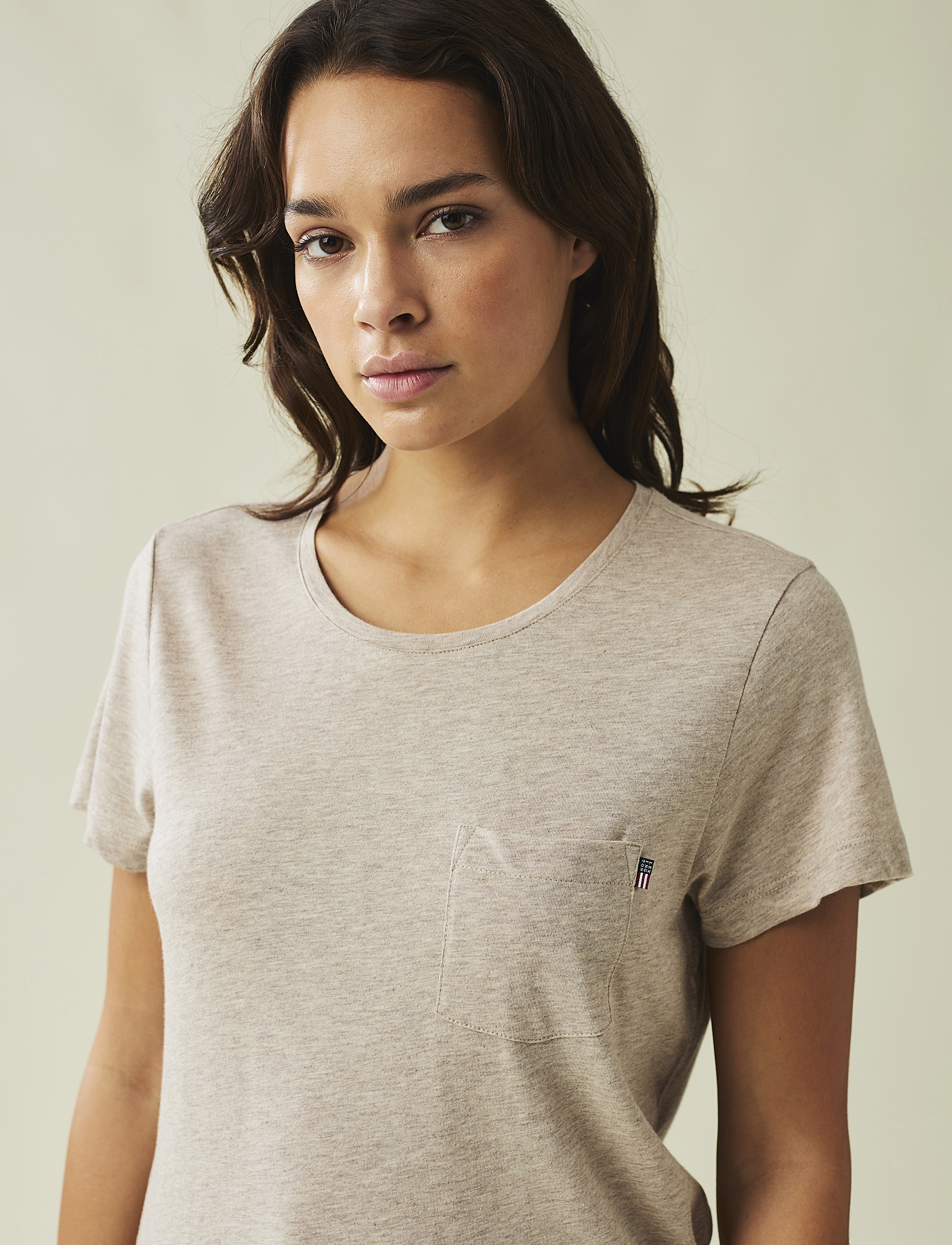 Lexington Clothing - Ashley Jersey Tee - beige melange - 3