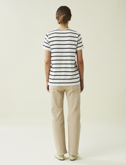 Lexington Clothing - Vanessa Organic Cotton Tee - t-paidat - white/blue stripe - 2