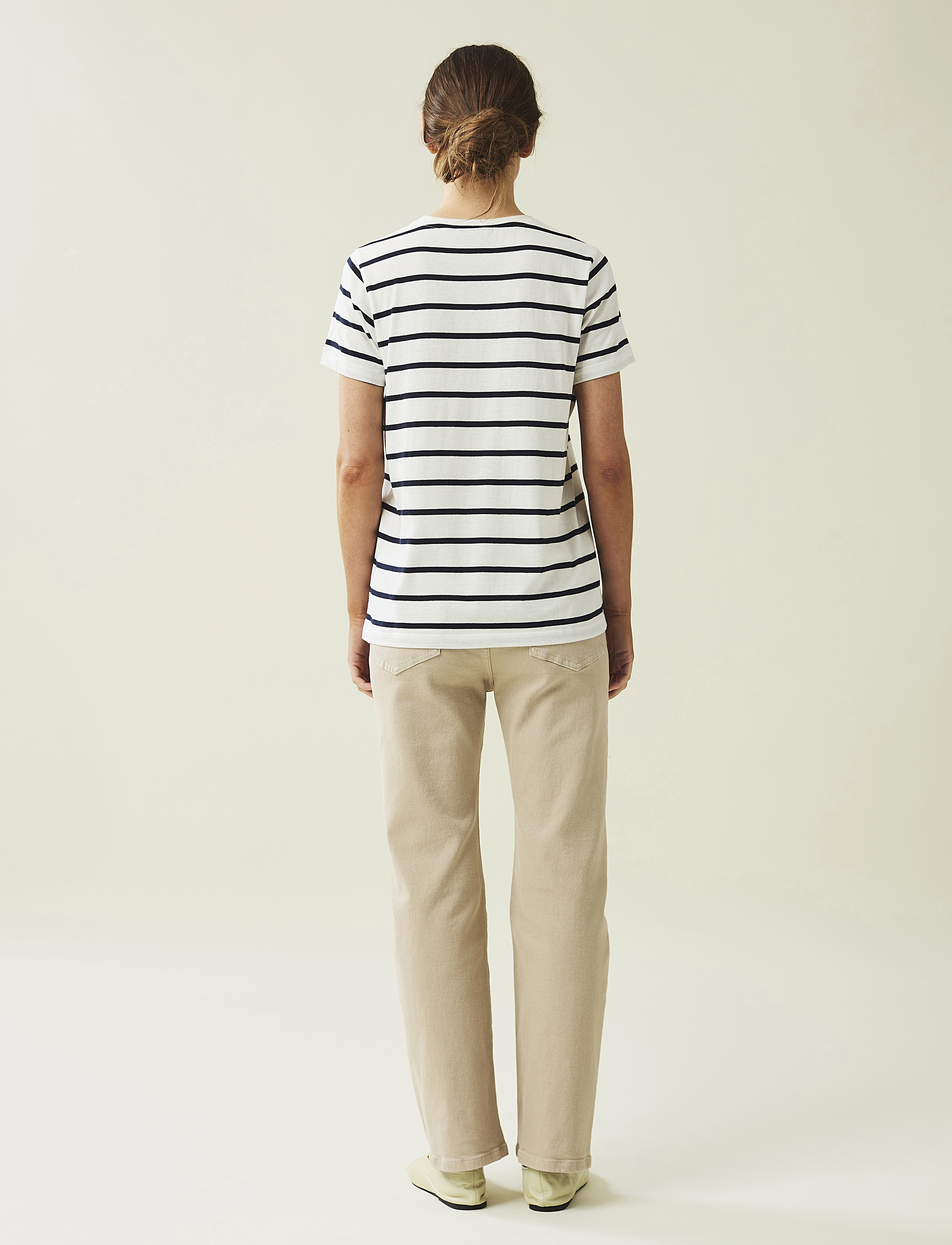 Lexington Clothing - Vanessa Organic Cotton Tee - white/blue stripe - 2