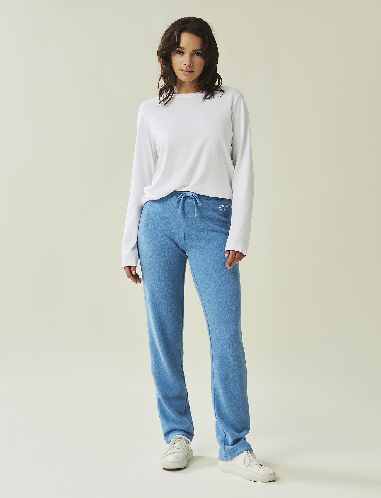 Lexington Clothing - Jenna Jersey Pants - apakšējais apģērbs - blue melange - 1