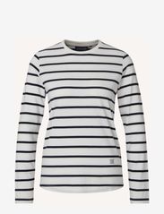 Lexington Clothing - Micaela Long Sleeve Tee - t-shirts & tops - blue/white stripe - 0