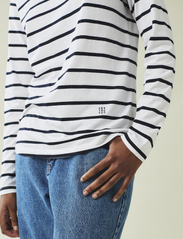 Lexington Clothing - Micaela Long Sleeve Tee - t-shirt & tops - blue/white stripe - 3