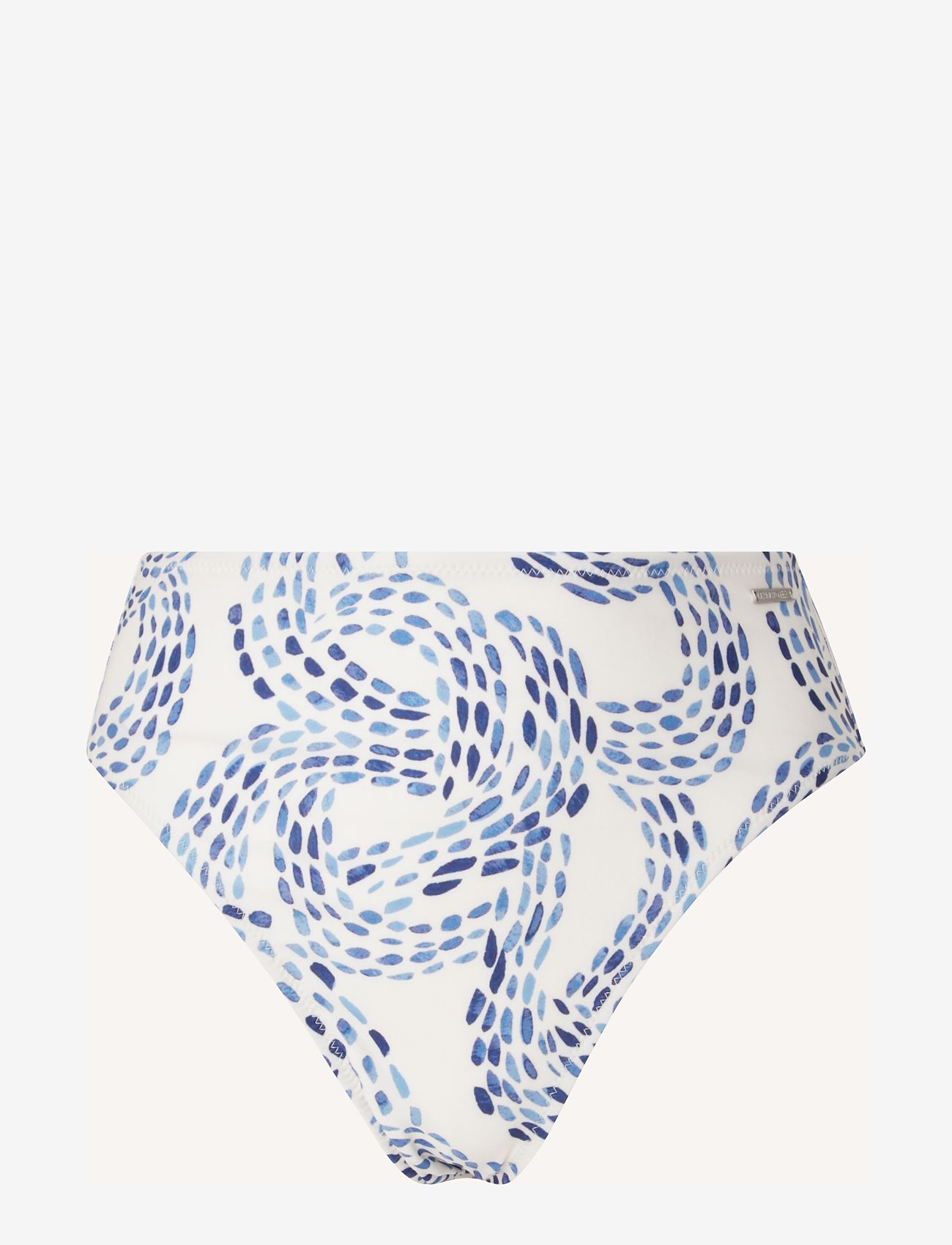 Lexington Clothing - Sara High-Waisted Printed Bikini Bottom - high waist bikini bottoms - blue print - 1