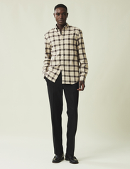 Lexington Clothing - Casual Flannel Check B.D Shirt - checkered shirts - brown check - 1