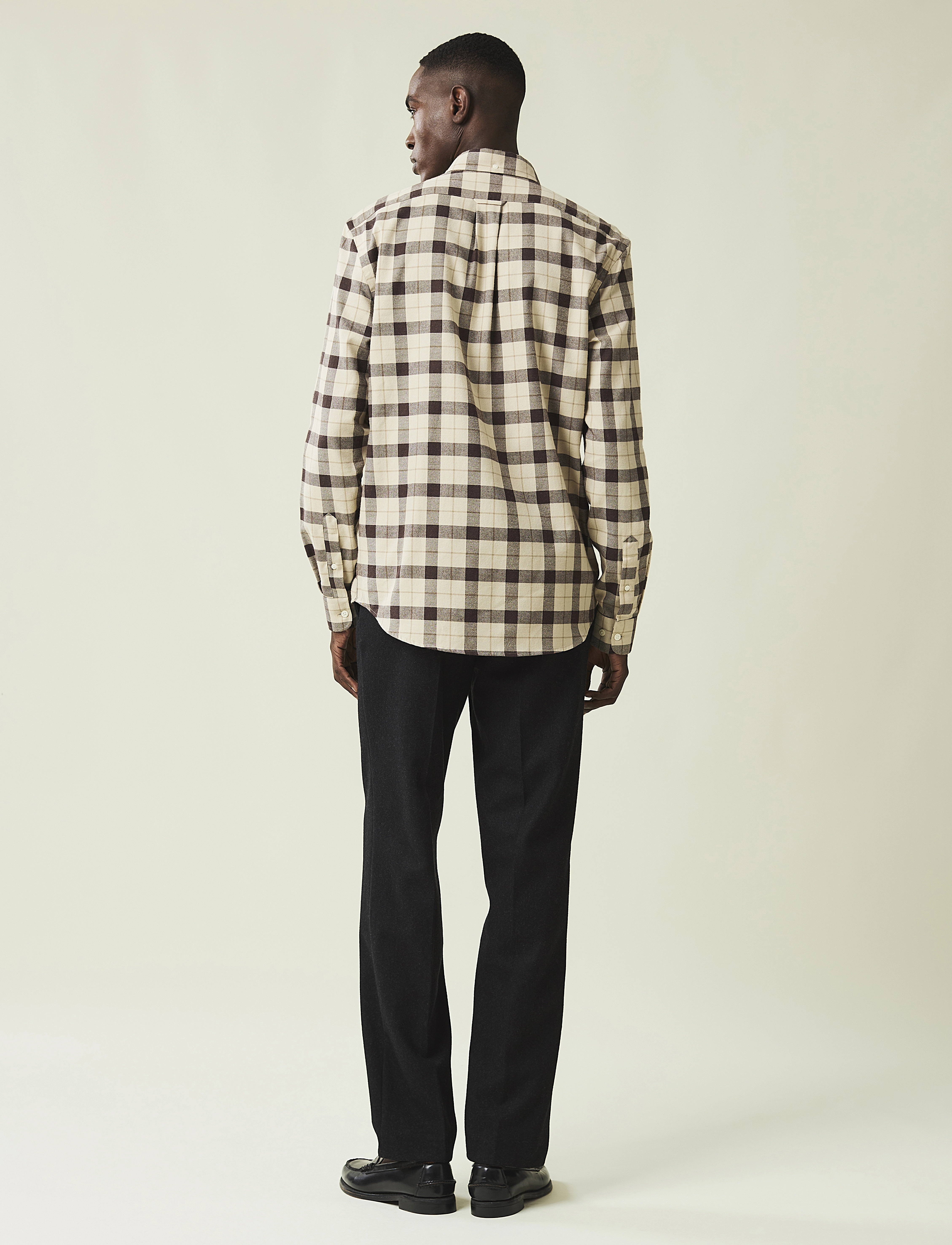 Lexington Clothing - Casual Flannel Check B.D Shirt - ternede skjorter - brown check - 2