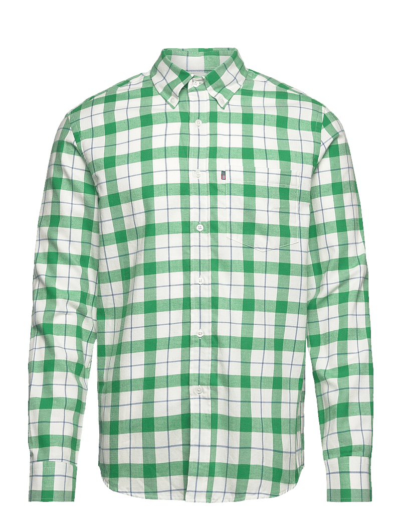 Lexington Clothing - Casual Flannel Check B.D Shirt - flanell-hemden - green/white check - 1
