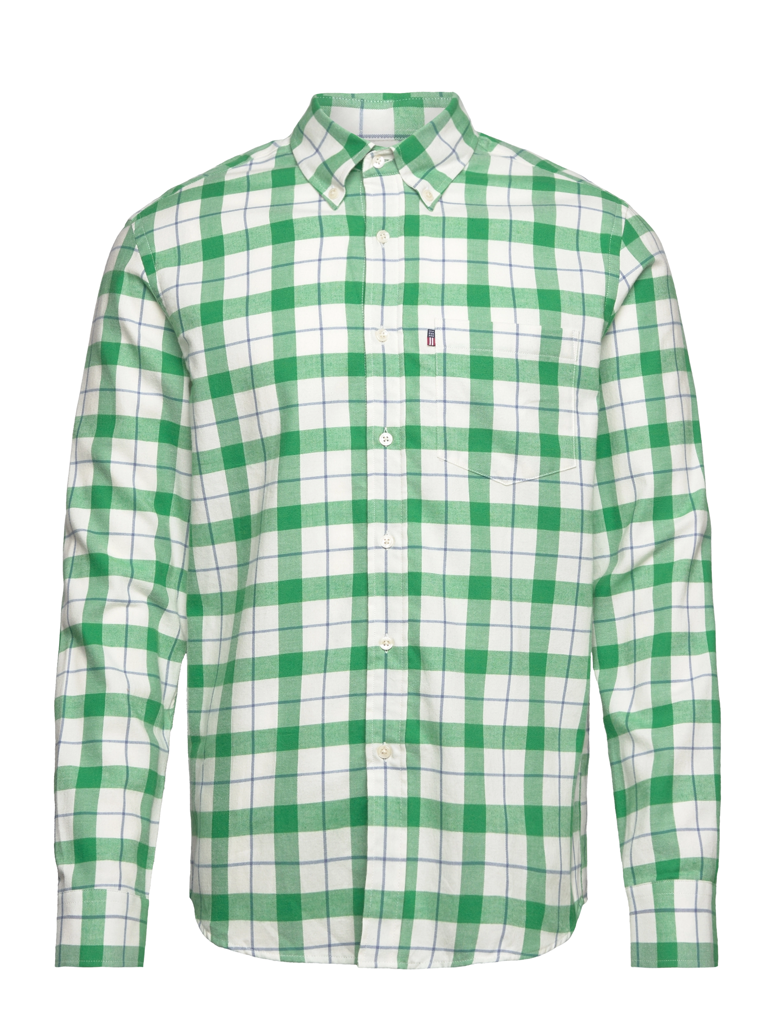 Lexington Clothing Casual Flannel Check B.D Shirt - Lexington Clothing - GREEN/WHITE CHECK / green