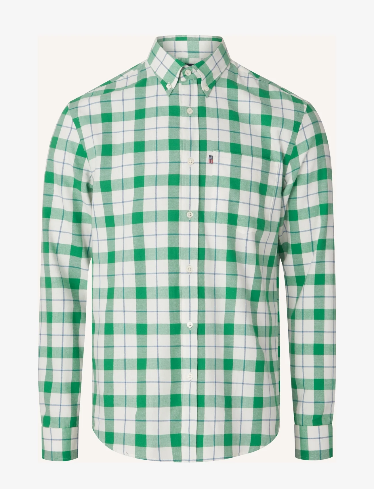 Lexington Clothing - Casual Flannel Check B.D Shirt - rutede skjorter - green/white check - 1