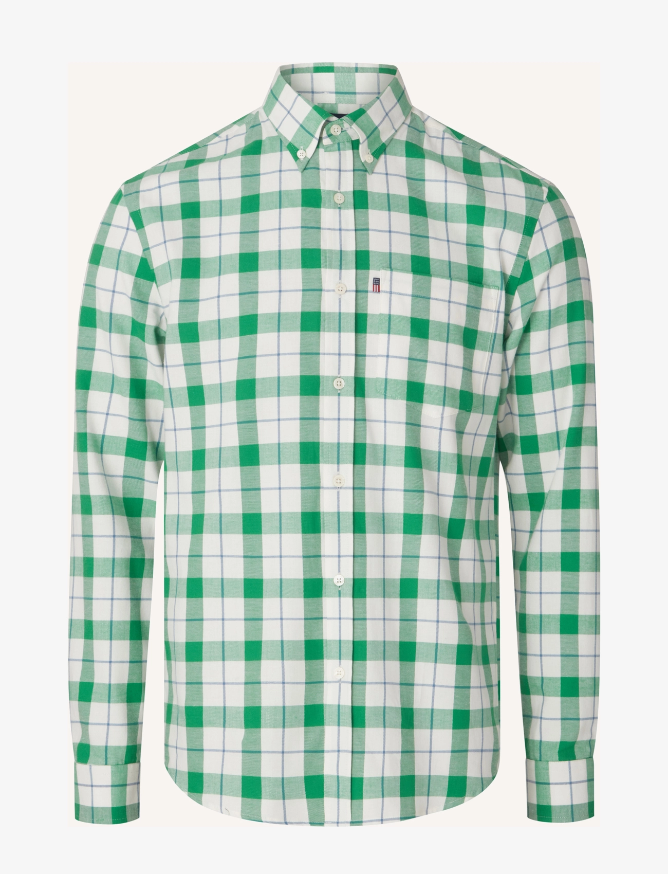 Lexington Clothing - Casual Flannel Check B.D Shirt - ternede skjorter - green/white check - 2