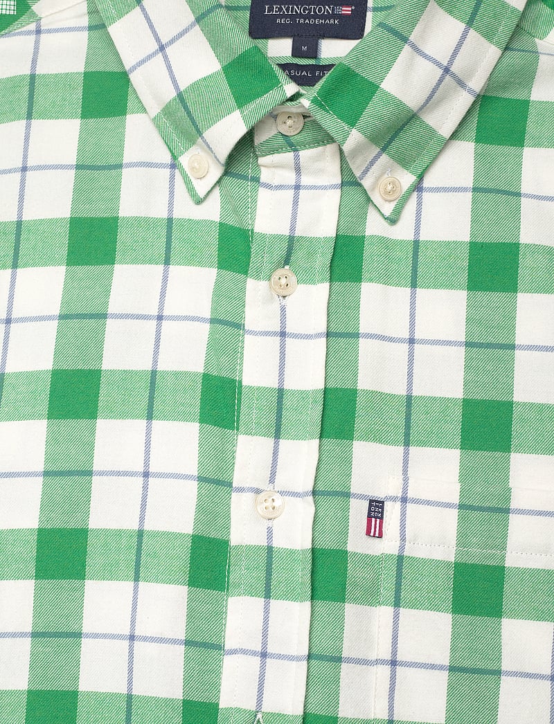 Lexington Clothing - Casual Flannel Check B.D Shirt - flanell-hemden - green/white check - 5