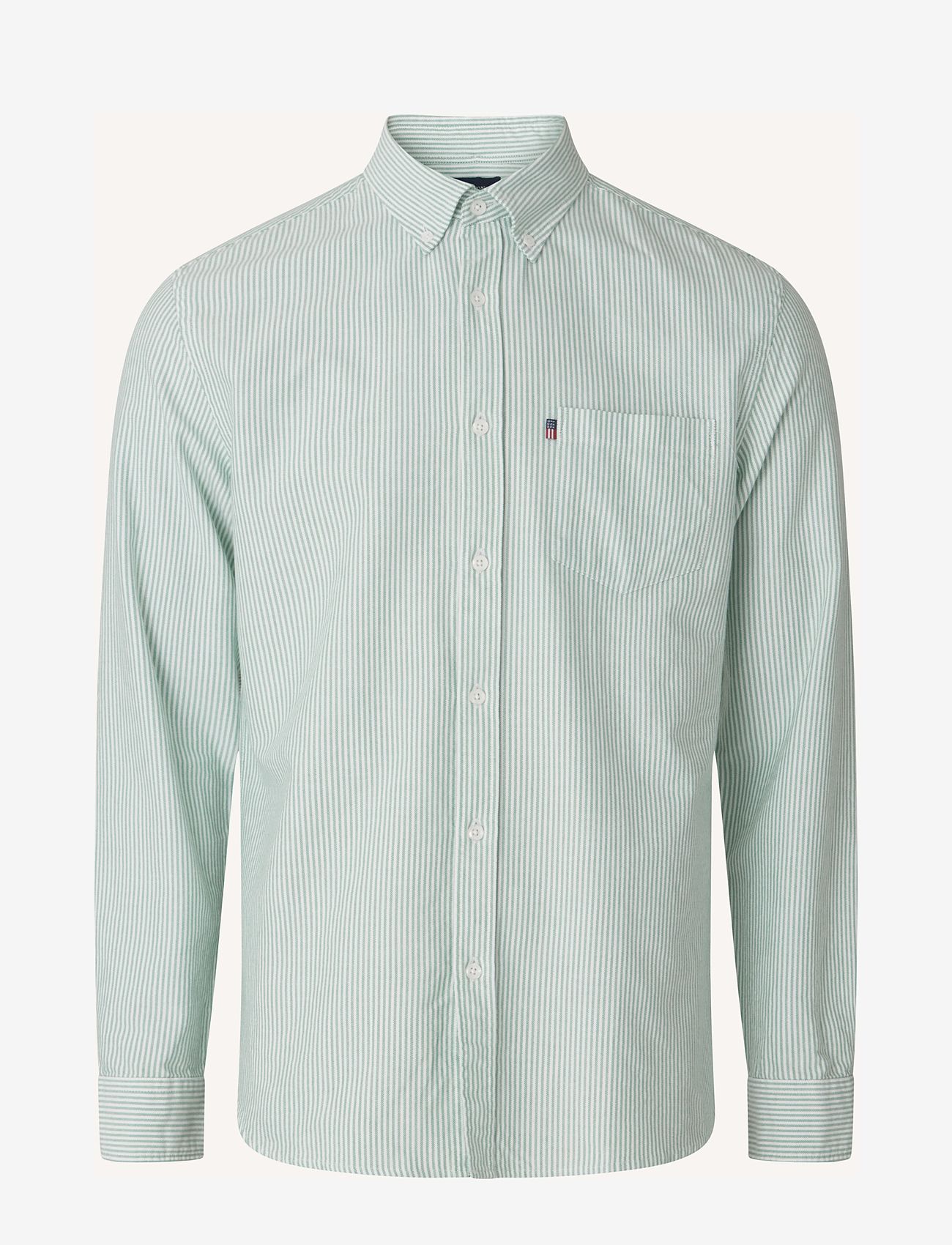 Lexington Clothing - Casual Striped Oxford B.D Shirt - oxford-kauluspaidat - green/white stripe - 1