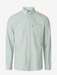 Casual Striped Oxford B.D Shirt - GREEN/WHITE STRIPE
