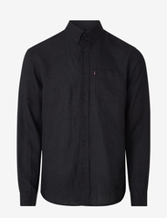 Lexington Clothing - Casual Linen Shirt - pellavakauluspaidat - black - 0