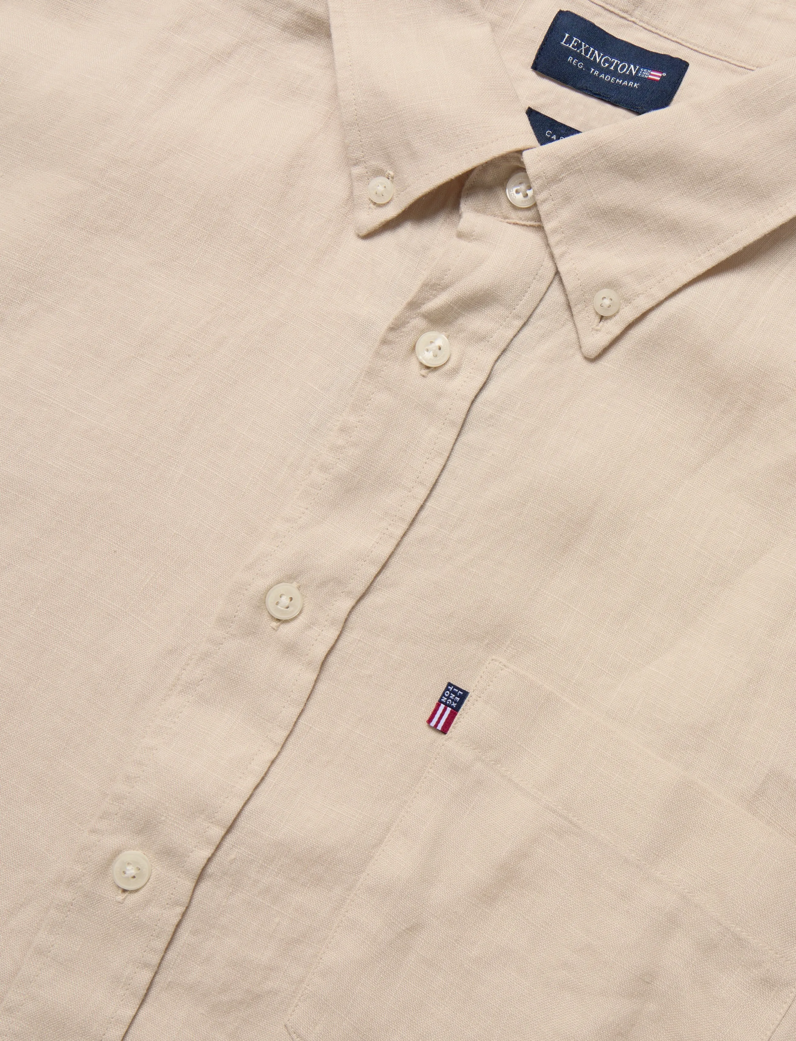 Lexington Clothing - Casual Linen Shirt - light beige - 5