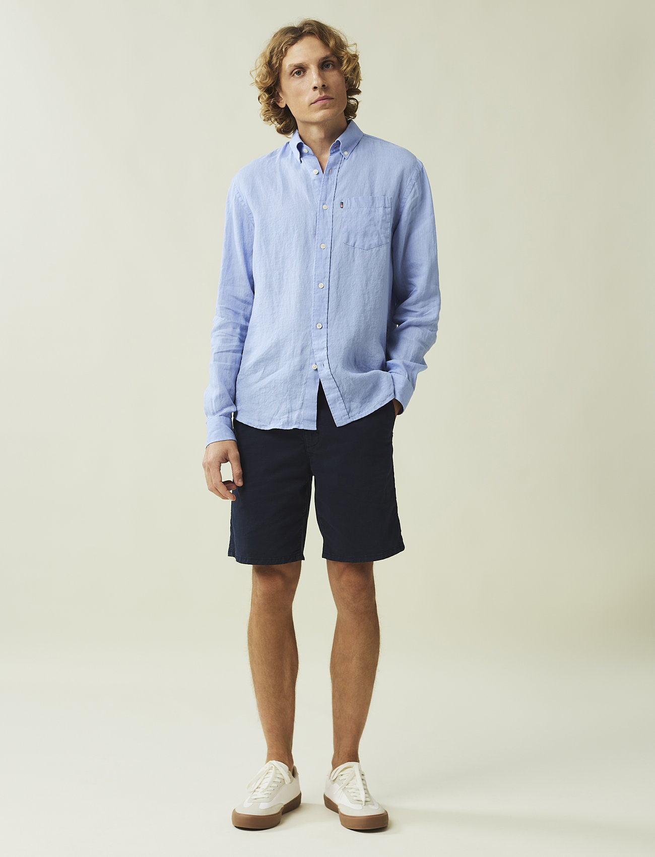 Lexington Clothing - Casual Linen Shirt - hørskjorter - light blue - 1