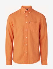 Lexington Clothing - Casual Linen Shirt - hørskjorter - orange - 0