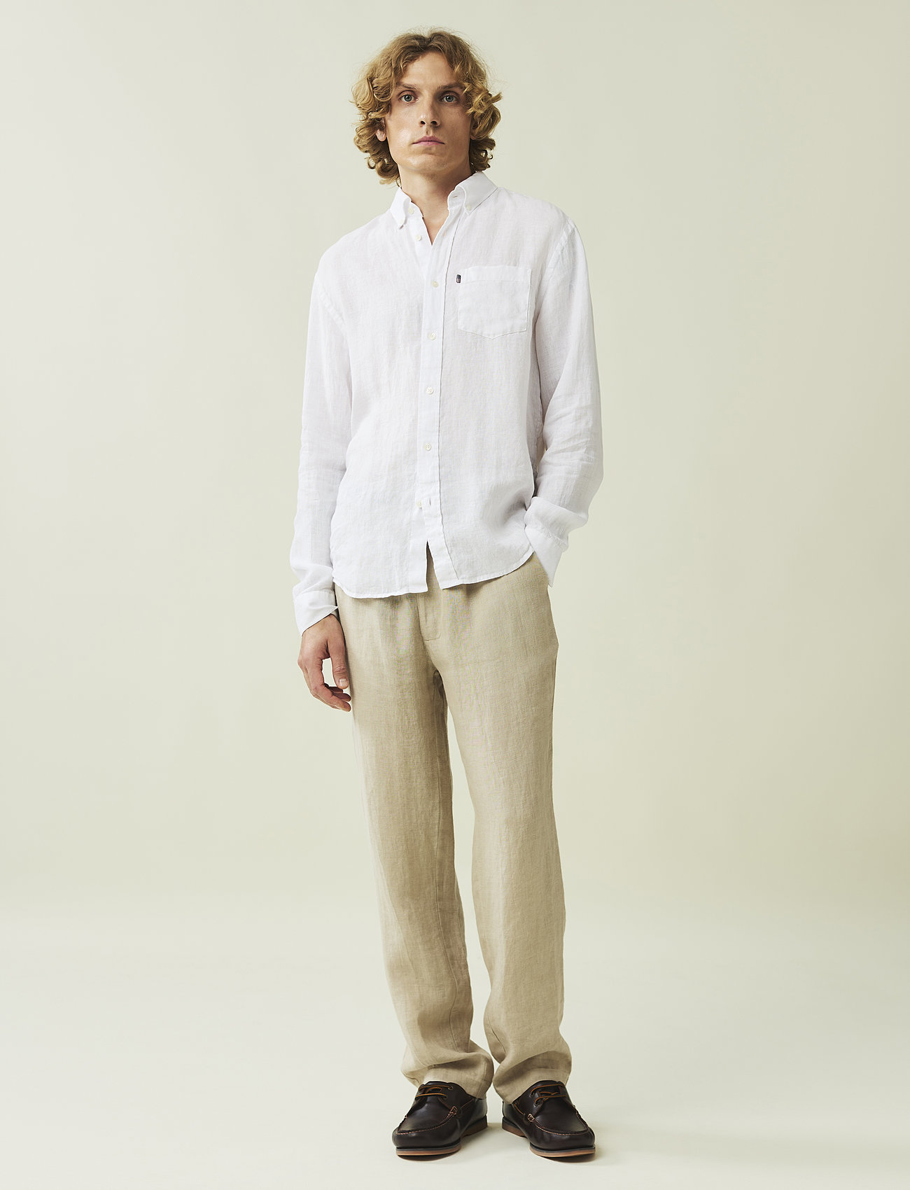 Lexington Clothing - Casual Linen Shirt - lininiai marškiniai - white - 1