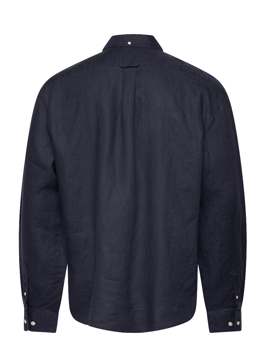 Lexington Clothing - Paul Linen Pull Over Shirt - dark blue - 1