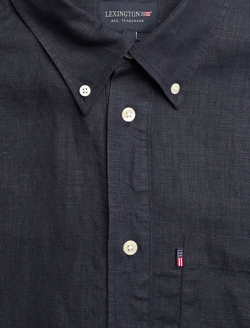 Lexington Clothing - Paul Linen Pull Over Shirt - linased särgid - dark blue - 2