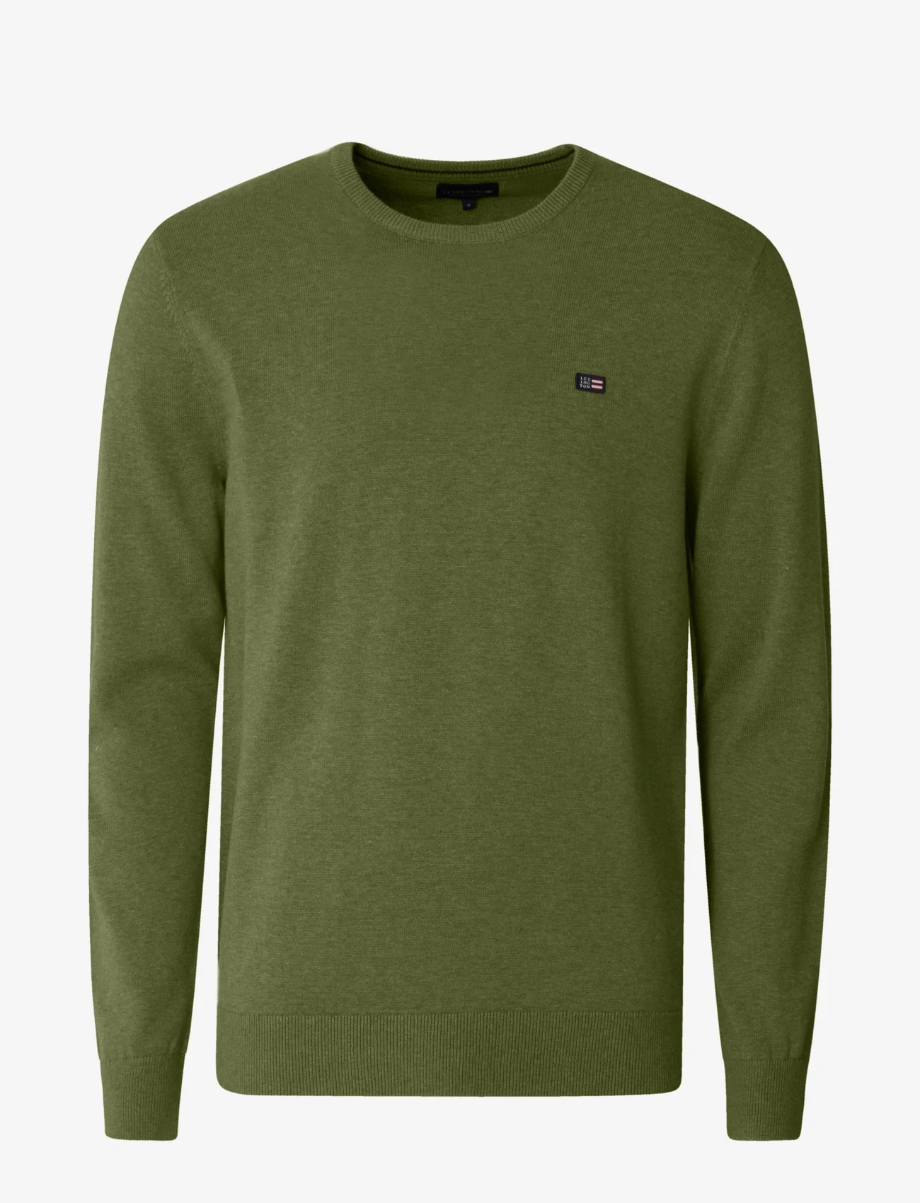 Lexington Clothing - Bradley Cotton Crew Sweater - knitted round necks - green - 0