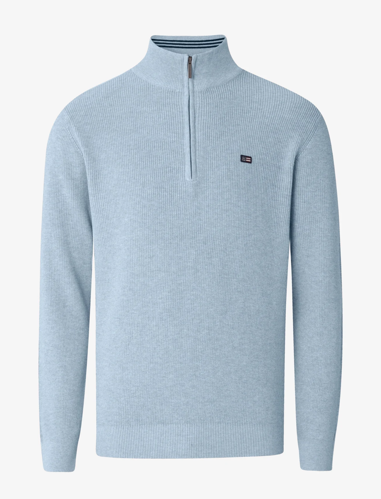 Lexington Clothing - Clay Cotton Half-Zip Sweater - heren - light blue - 1