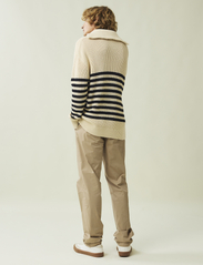 Lexington Clothing - Tom Dry Cotton Half-Zip Sweater - half zip strik - dk blue/white stripe - 2