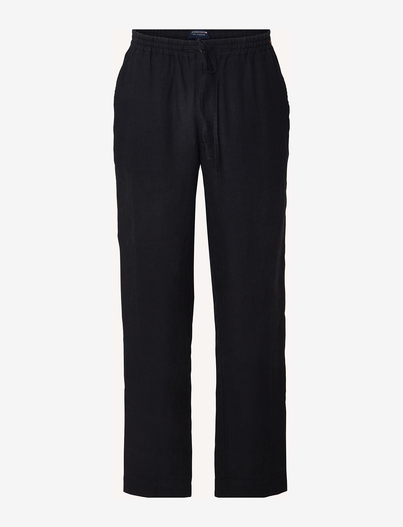 Lexington Clothing - Casual Linen Pants - linen trousers - black - 0