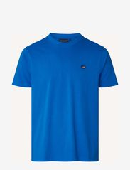 Lexington Clothing - Max Classic Organic Cotton Tee - kortärmade t-shirts - blue - 0