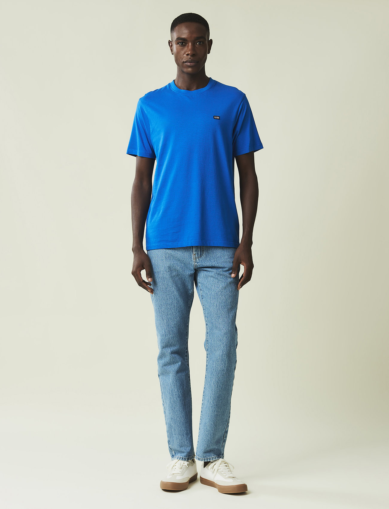 Lexington Clothing - Max Classic Organic Cotton Tee - short-sleeved t-shirts - blue - 1