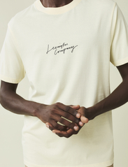 Lexington Clothing - Max Organic Cotton Printed Tee - lyhythihaiset - offwhite - 3