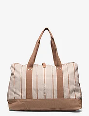 Lexington Clothing - Avenue Organic Cotton Jacquard Weekend Bag - weekendväskor - brown multi stripe - 1