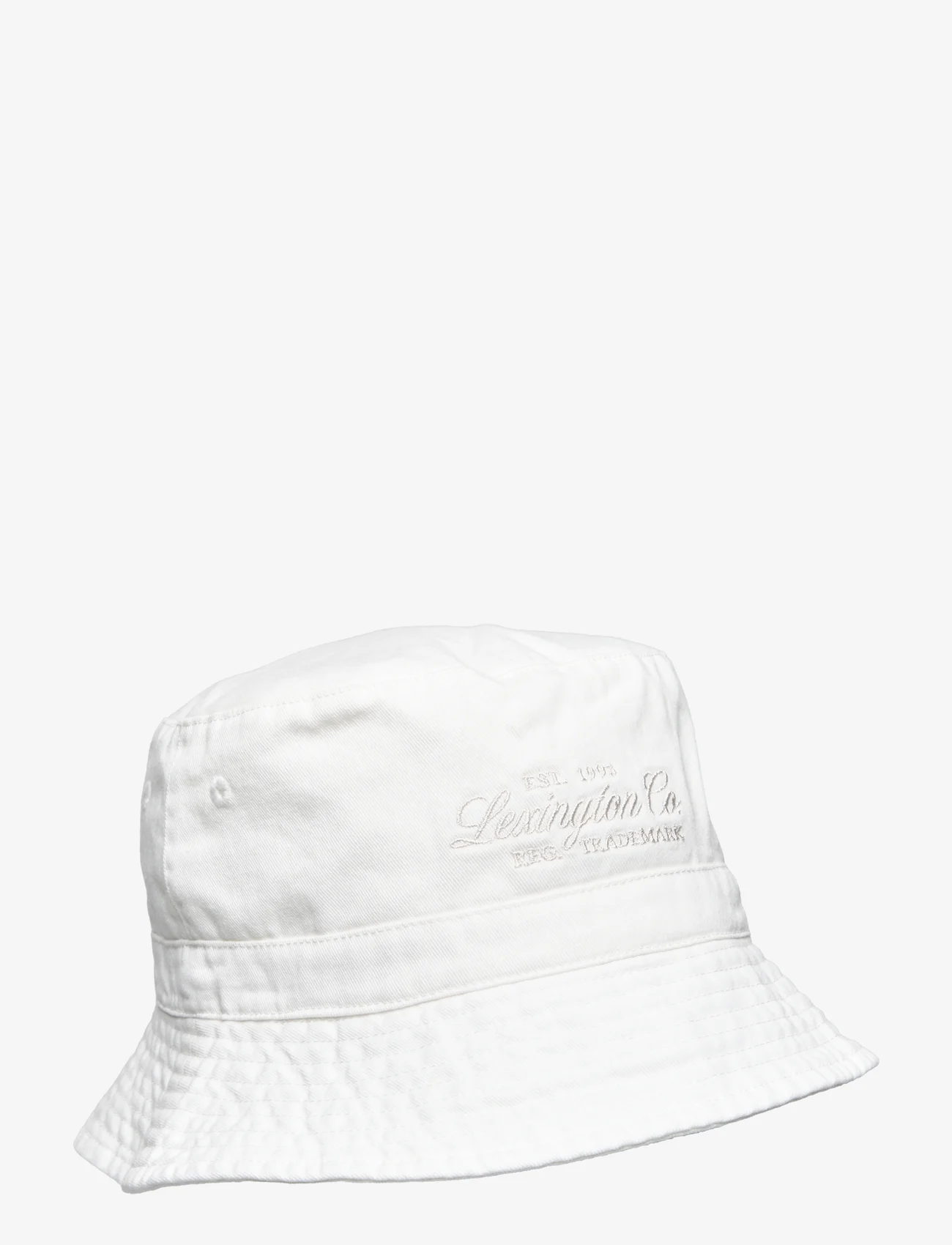 Lexington Clothing - Bridgehampton Washed Cotton Bucket Hat - laveste priser - white - 0