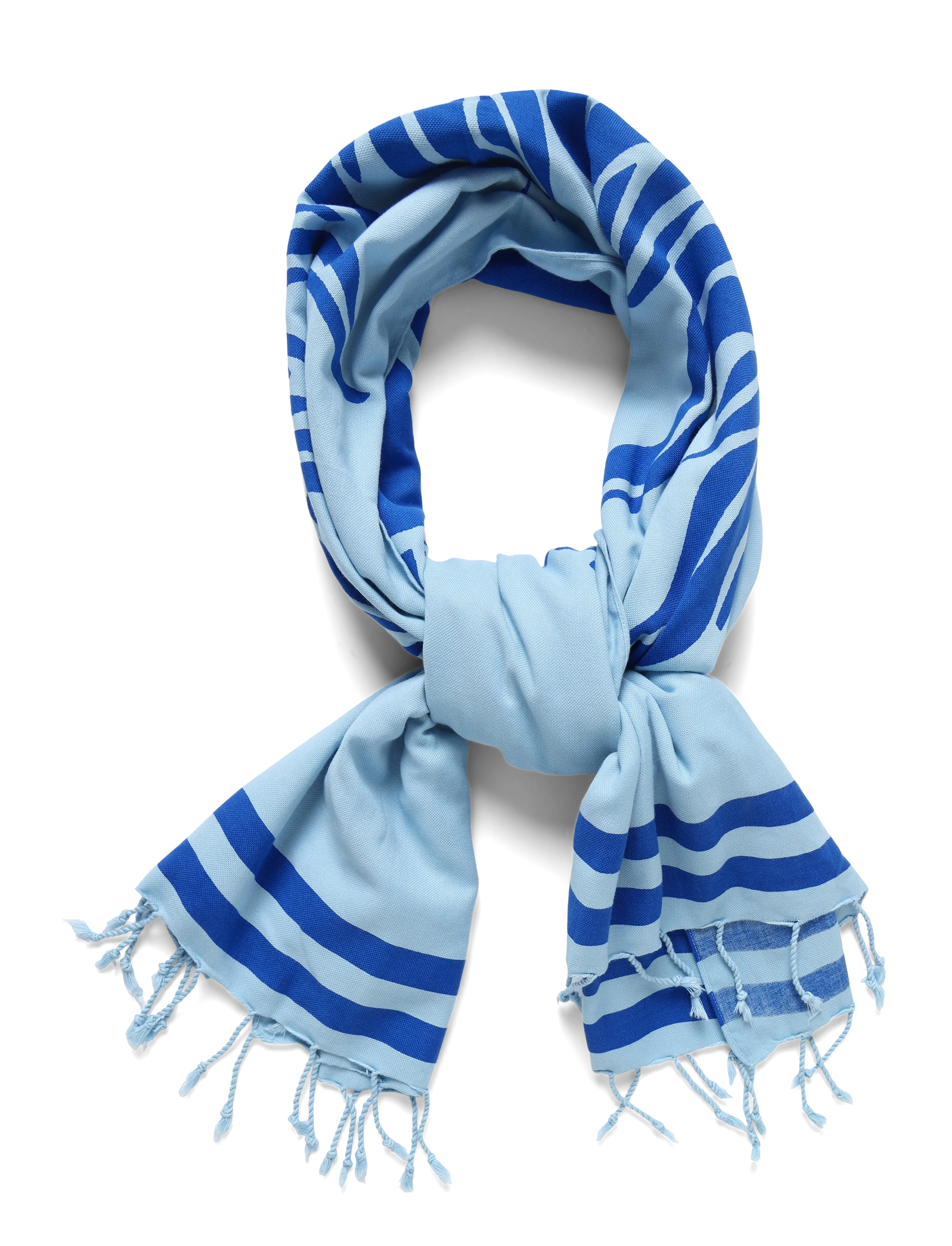 Lexington Clothing Marion Organic Cotton Printed Beach Scarf - Tørklæder - SUN PRINT / blue