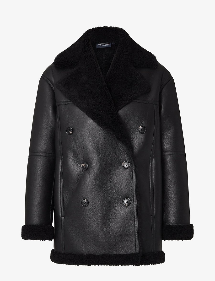 Lexington Clothing - Daniella Faux Shearling Coat - vestes de printemps - black - 1