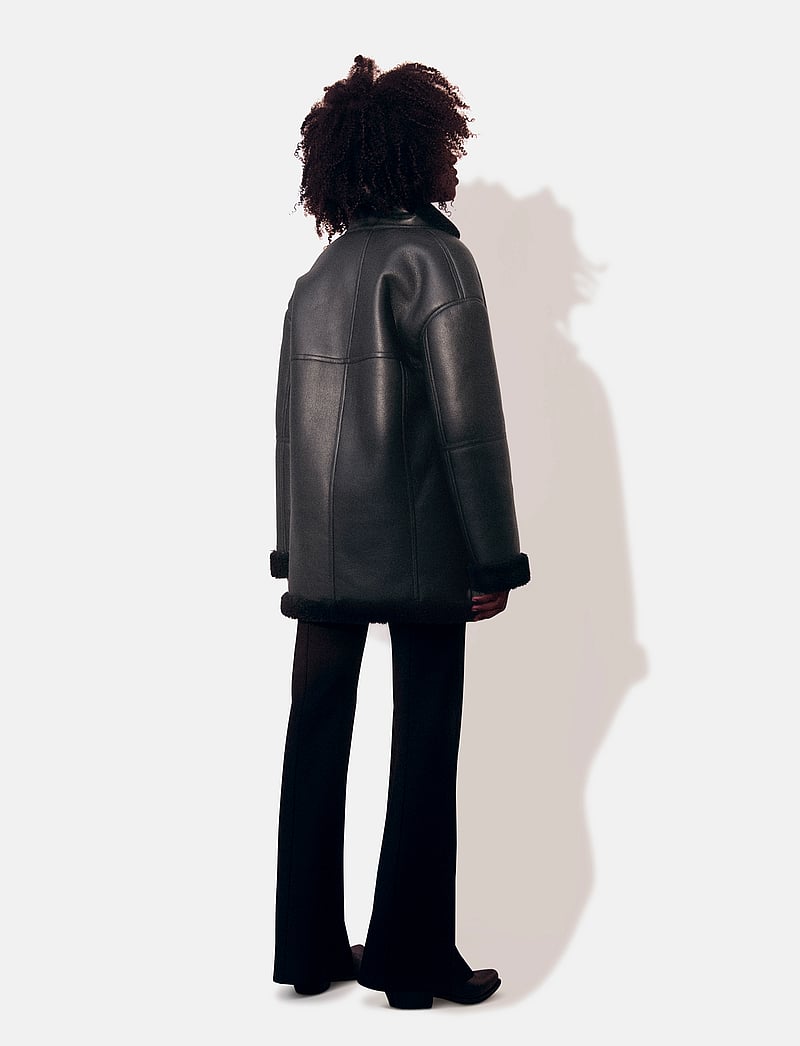 Lexington Clothing - Daniella Faux Shearling Coat - skinnjackor - black - 2