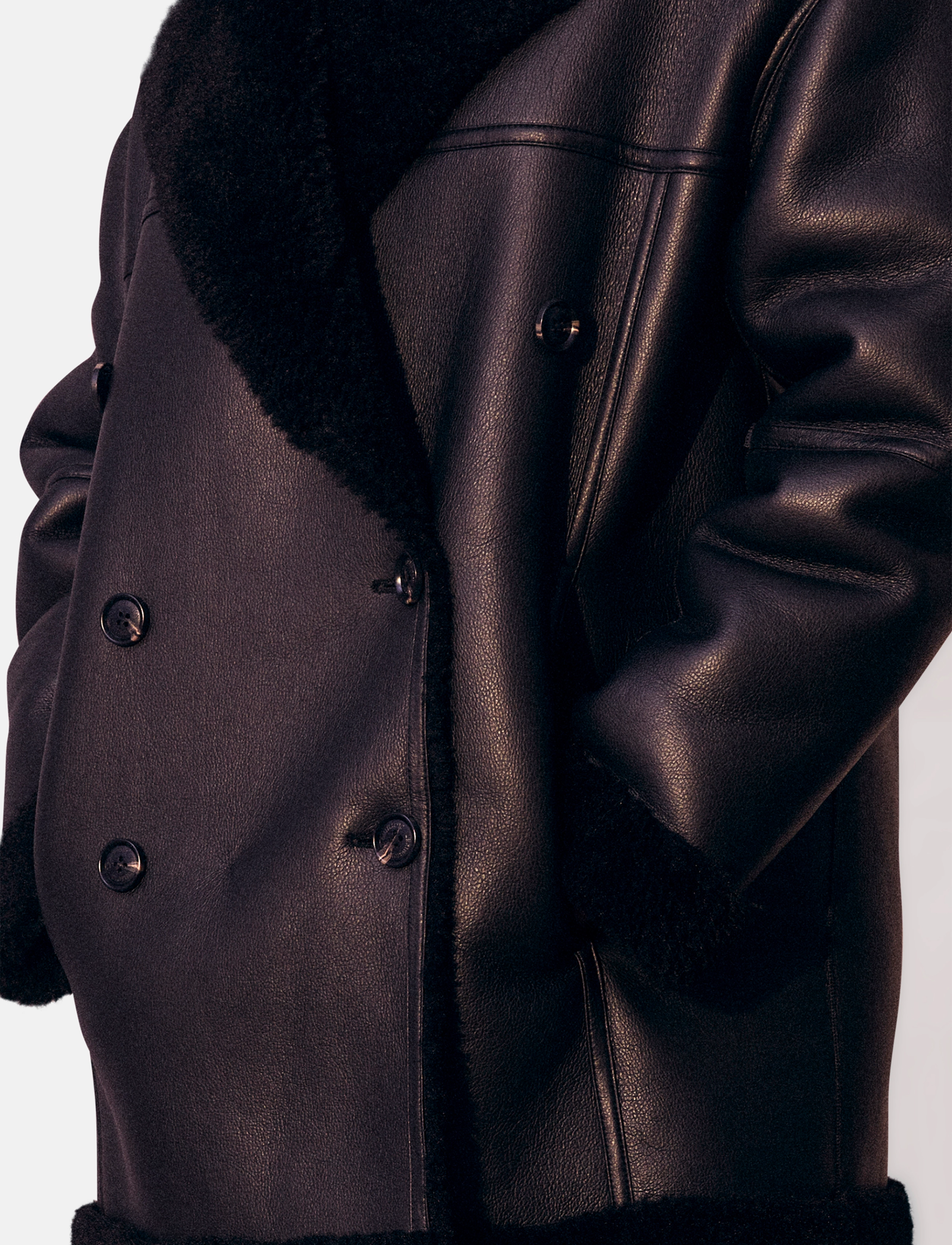 Lexington Clothing - Daniella Faux Shearling Coat - vestes de printemps - black - 3