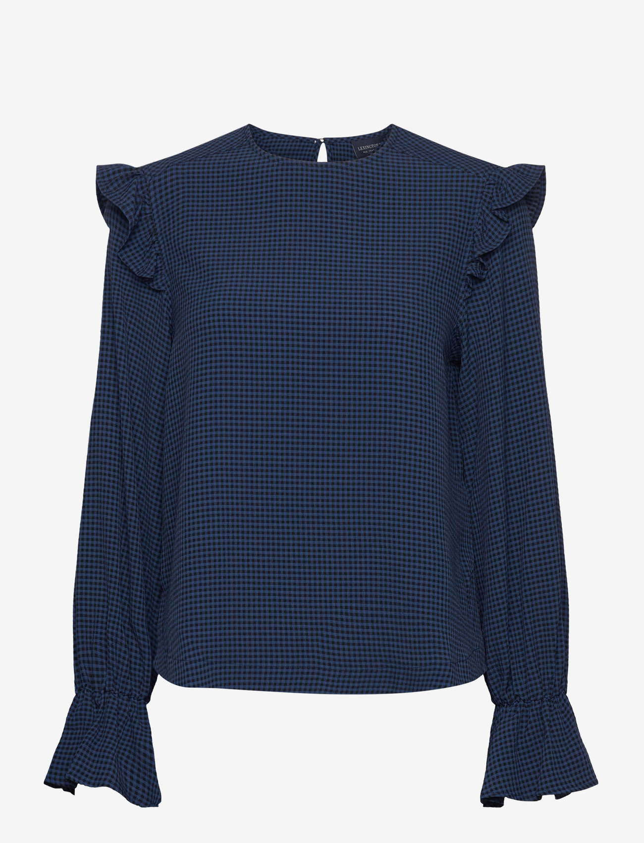 Lexington Clothing - Carmen Check Blouse - langærmede bluser - blue/black check - 0